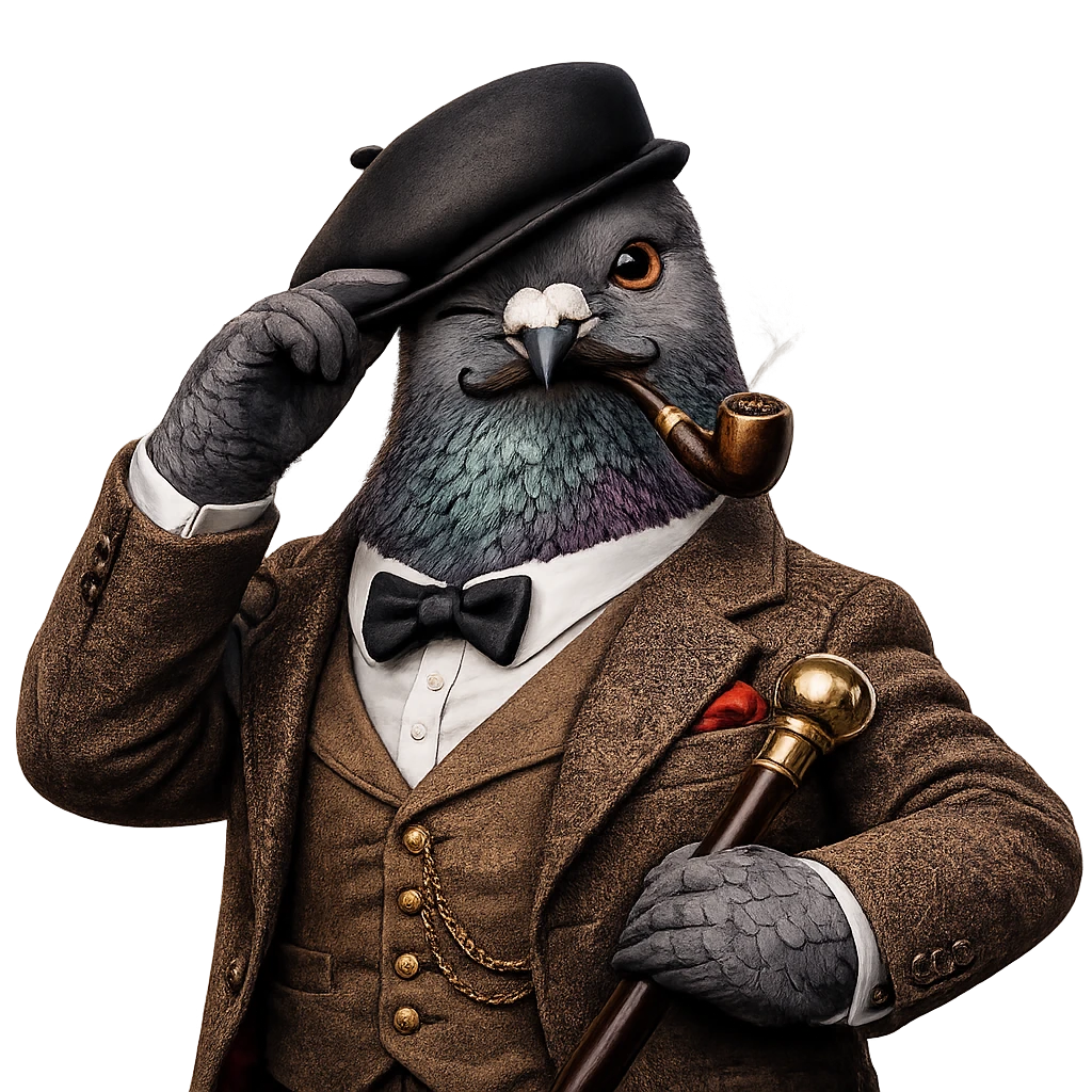Polydemy pigeon - English
