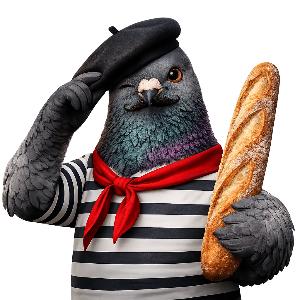 Polydemy pigeon - French