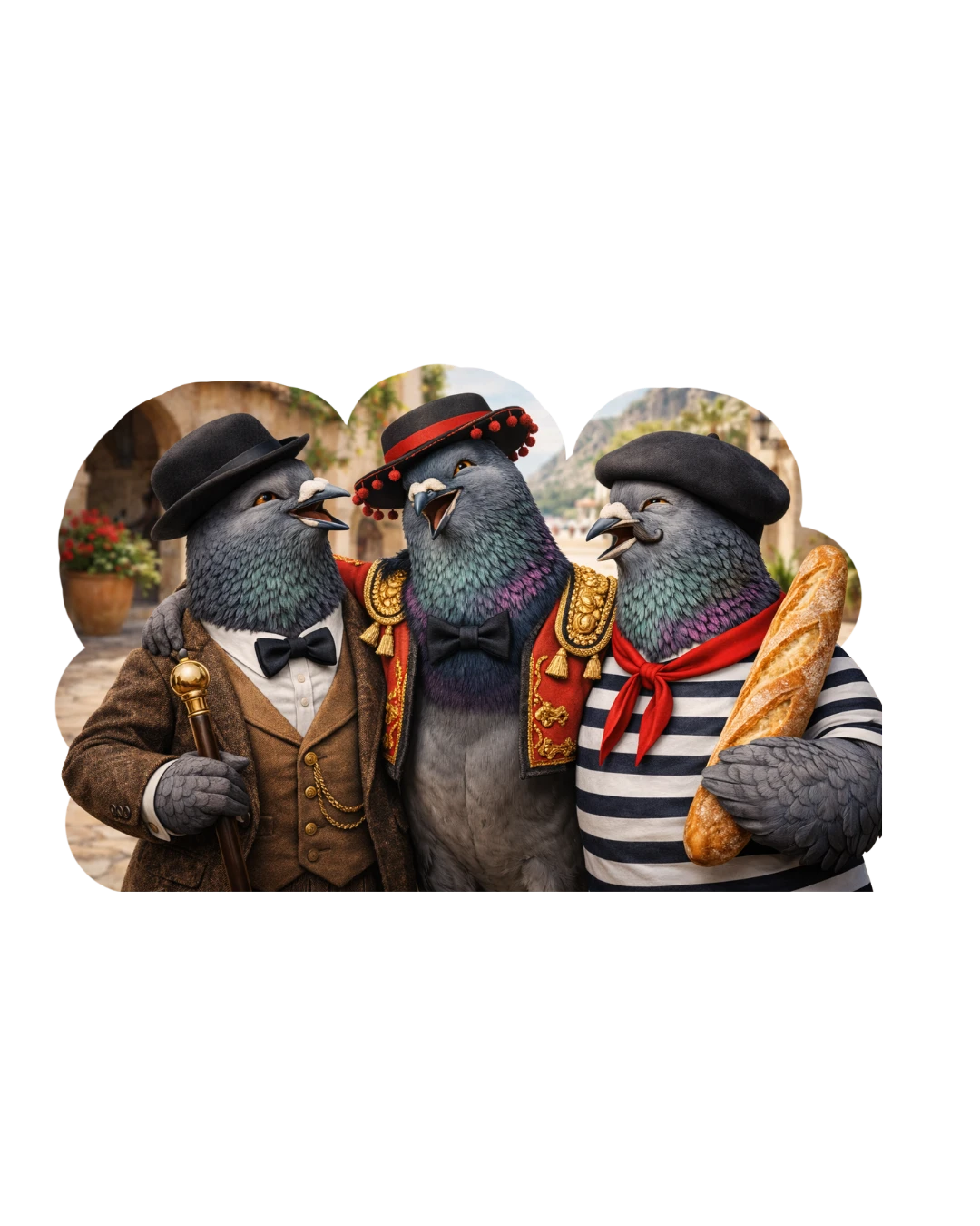 Polydemy pigeon mascots